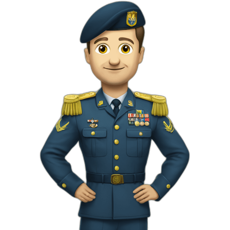 Volodymyr Zelenskyy affrontant un soldat russe emoji