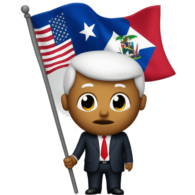 Donald Trump with a Dominican Republic Flag emoji