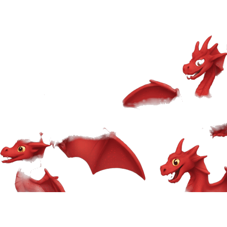 Red dragon in love  emoji