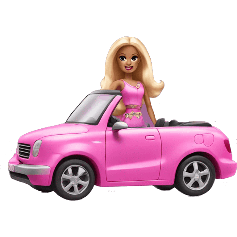 Barbie in a car emoji