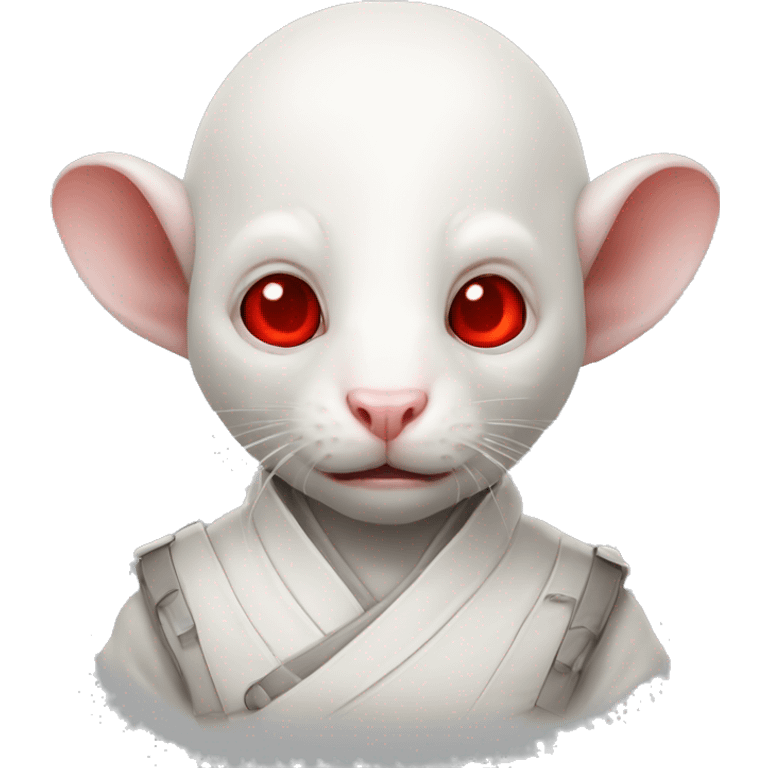 Albino rat red eyes, ninja  emoji