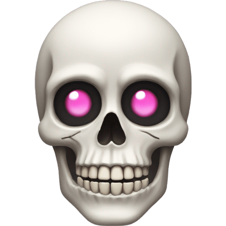 skeleton with pink eyes  emoji