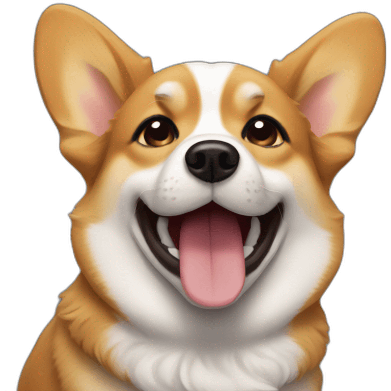 black&tan corgi crying emoji