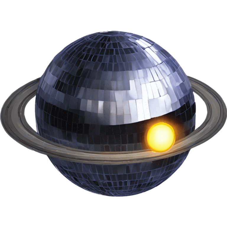 Disco ball Saturn emoji