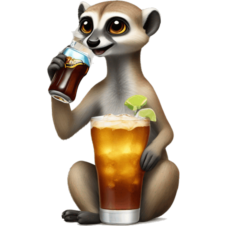 suricata drinking cola emoji