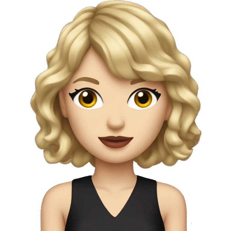 Taylor swift with black outfit emoji