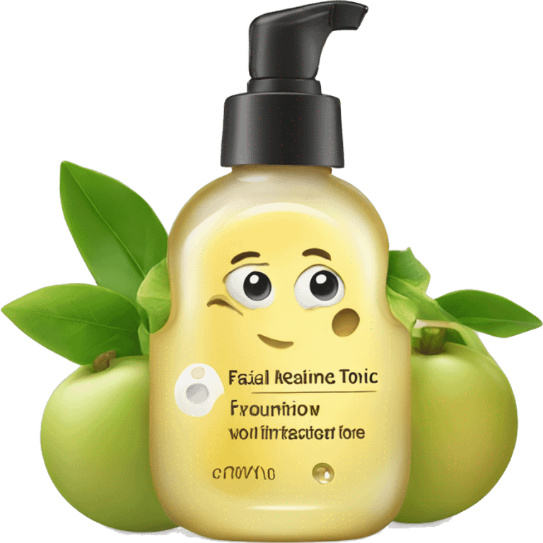 facial tonic with label emoji