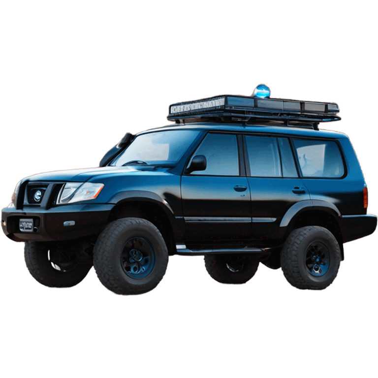 4WD baby blue and black Nissan patrol gq  emoji