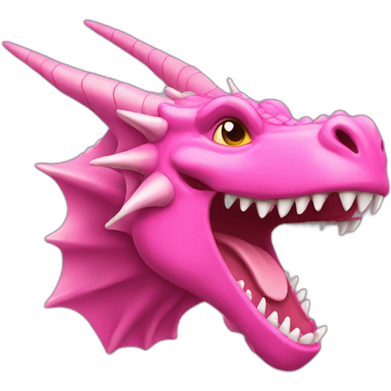 pink dragon head love emoji