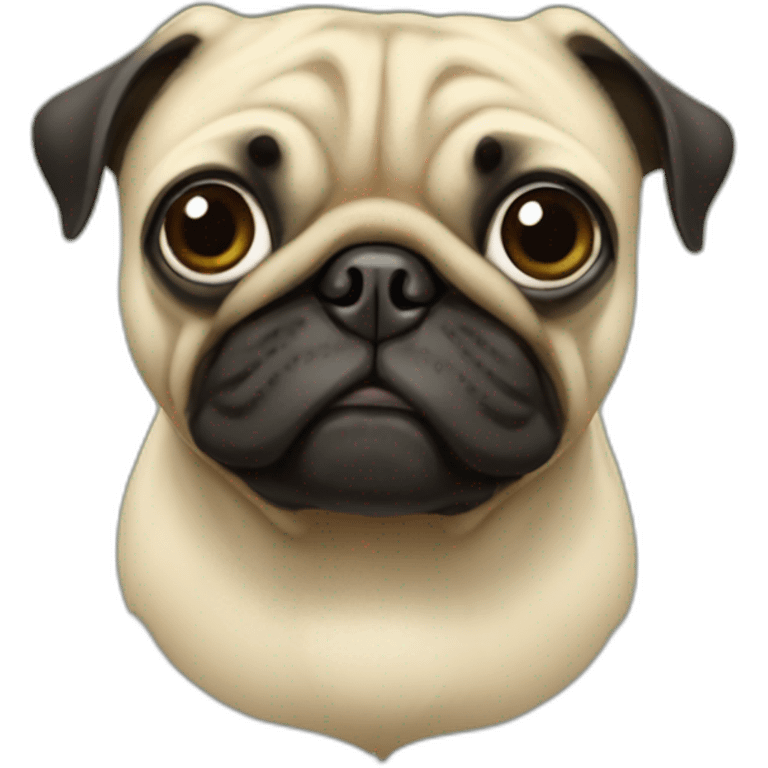 Pug with frog legs emoji