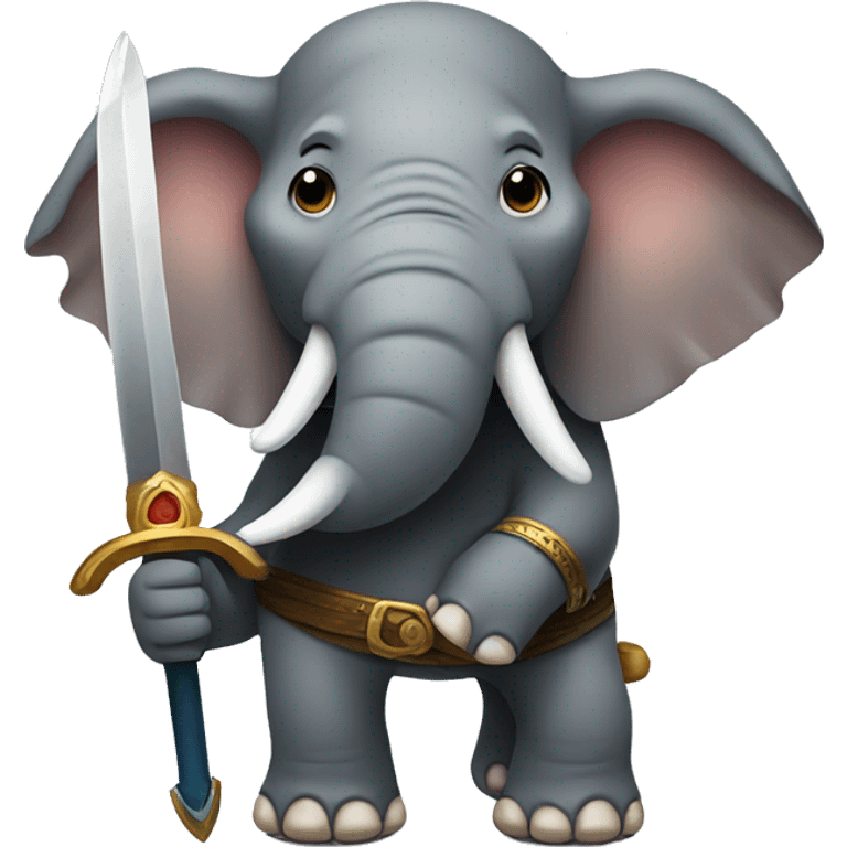 Elephant with a sword emoji