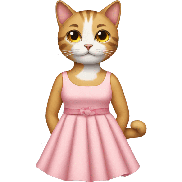 Cat wearing a dress emoji