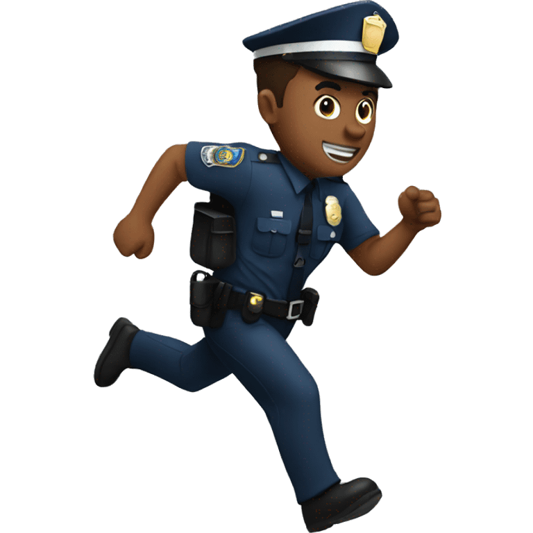 police man running emoji