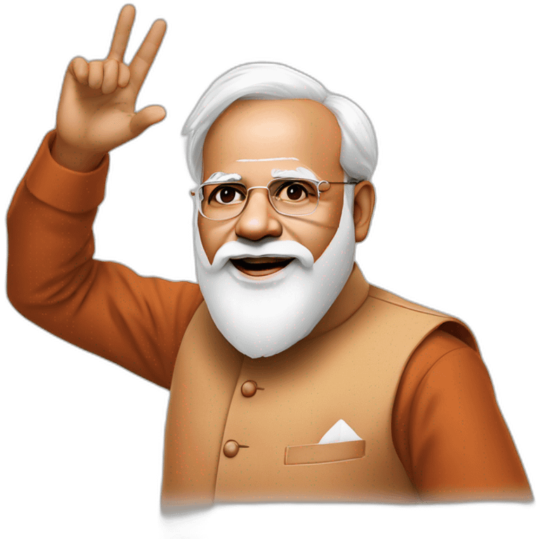 hyper realistic narendra modi doing siuuu emoji