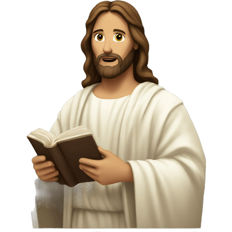 Jesus with bible emoji