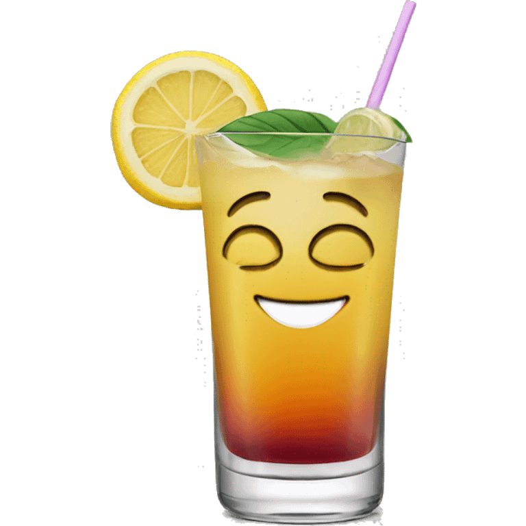 A smile with an cocktail emoji