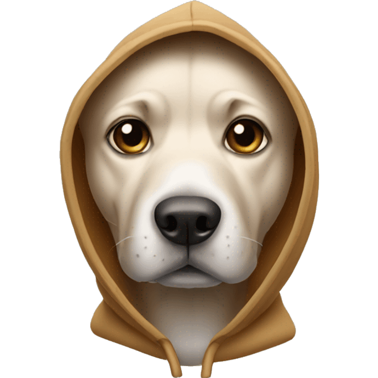 dog wearing hodie emoji