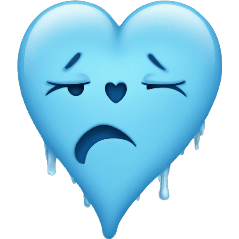 cold blue heart  emoji