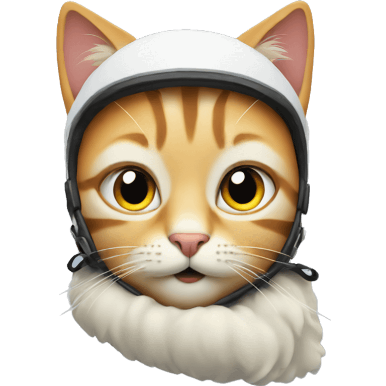 cat skiing emoji