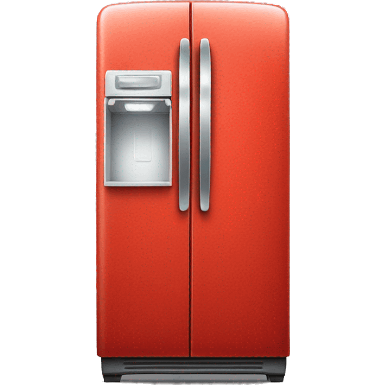 Realistic red fridge isolated. emoji