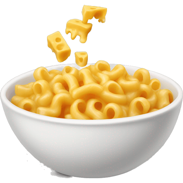 bowl with mac and cheese emoji