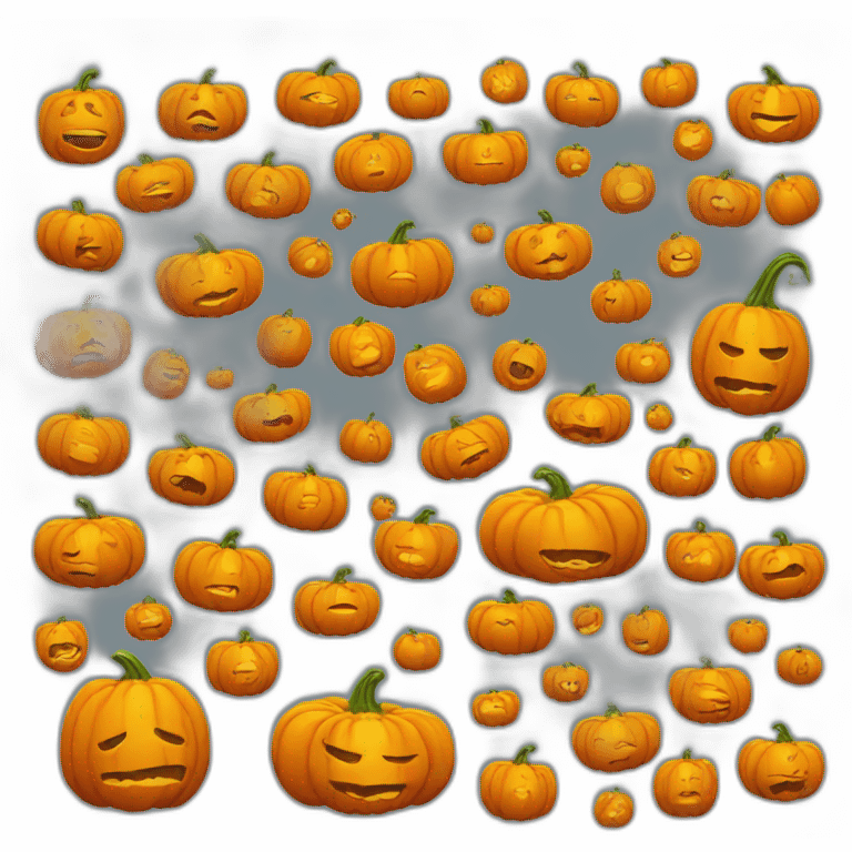 Drunk pumpkin emoji