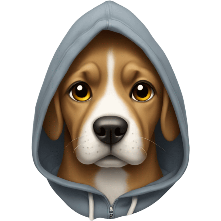 Dog wearing a hoodie emoji