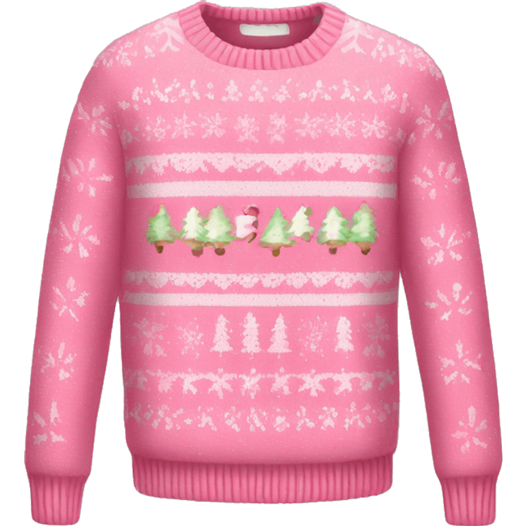 Pink Christmas sweater  emoji