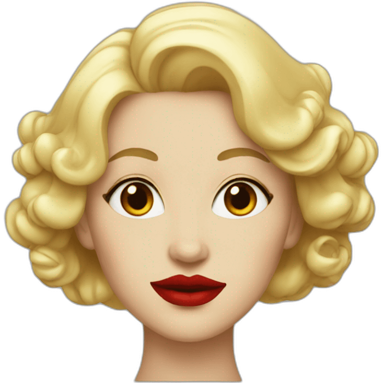 Lady with red lips emoji