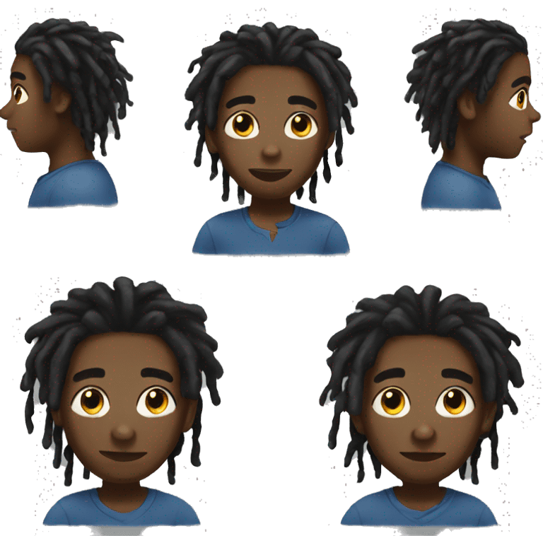 Black boy with dreads emoji