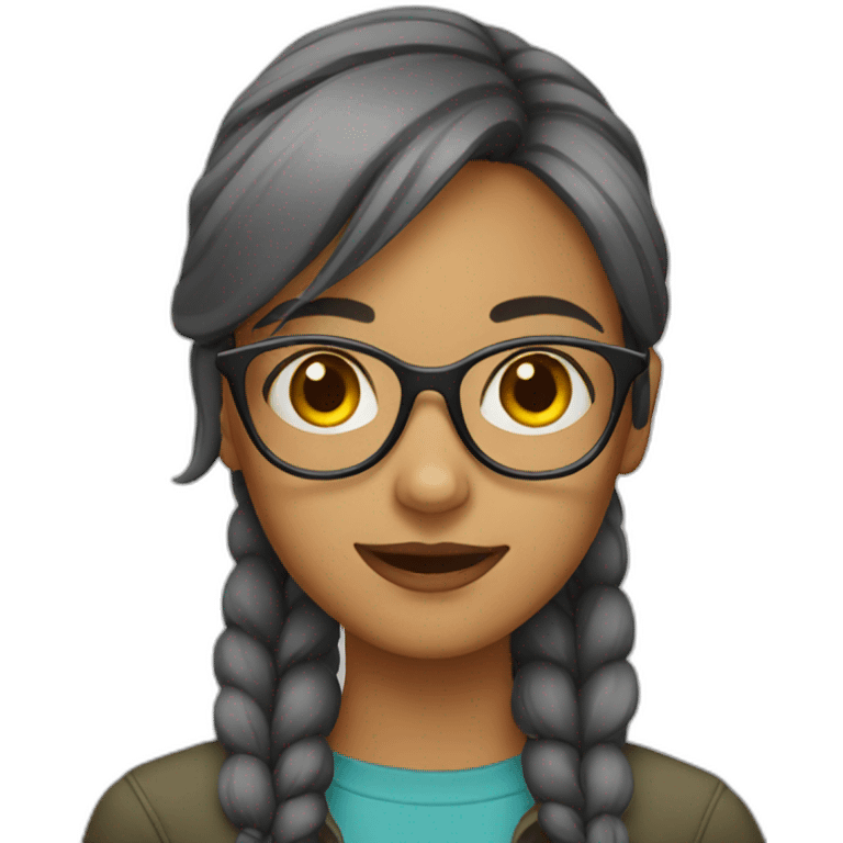 Girl wearing glasses emoji