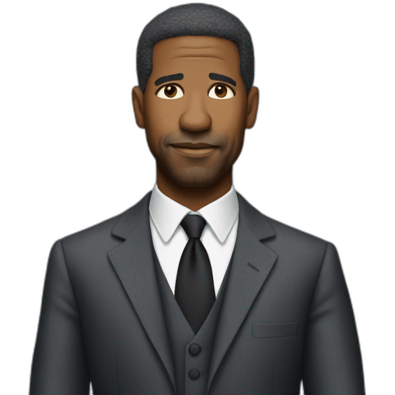 actor Denzel Washington wearing suit emoji