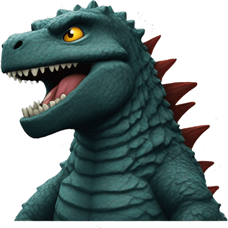 Godzilla with shotty emoji