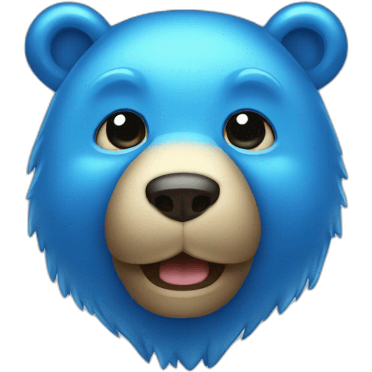 shiny blue bear emoji