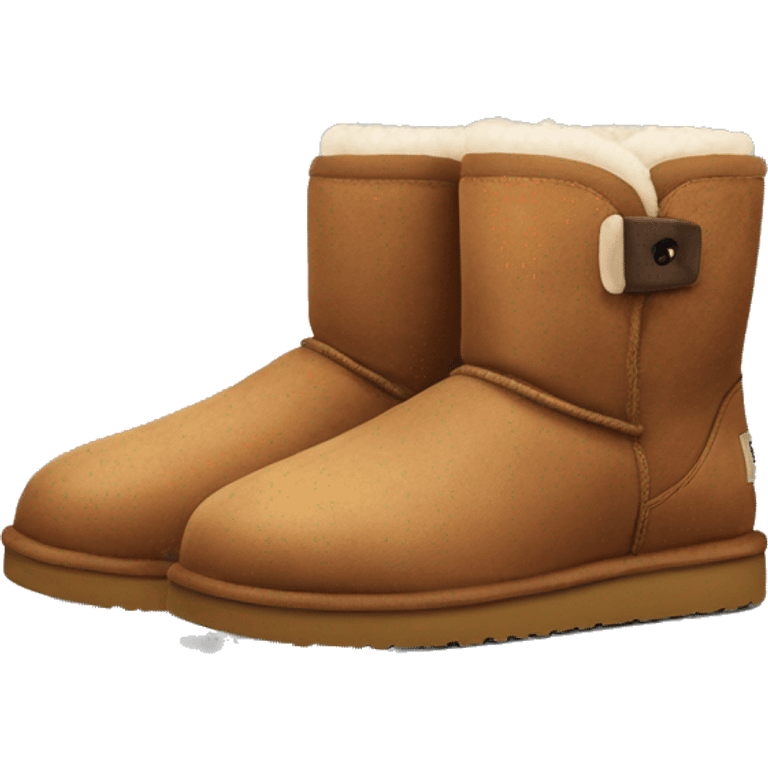 Pair of UGG in brown color  emoji