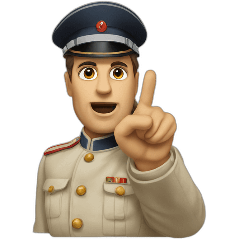 Mussolini che saluta con la mano emoji