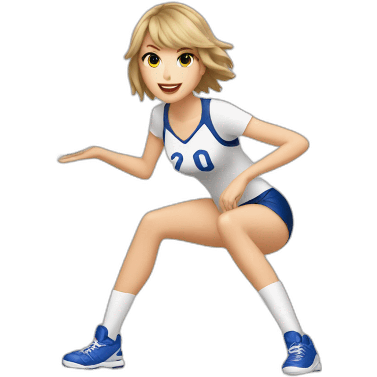 taylor swift with voleyball ball emoji