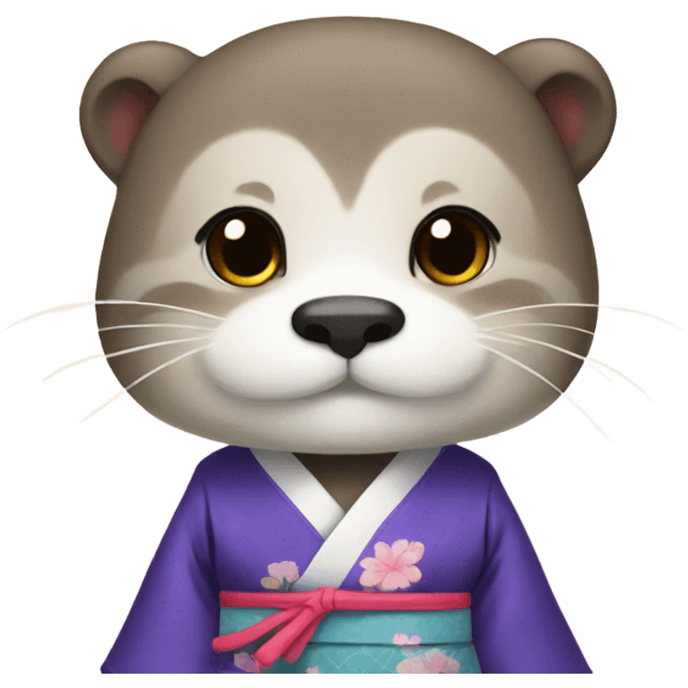 an otter wear hanbok emoji