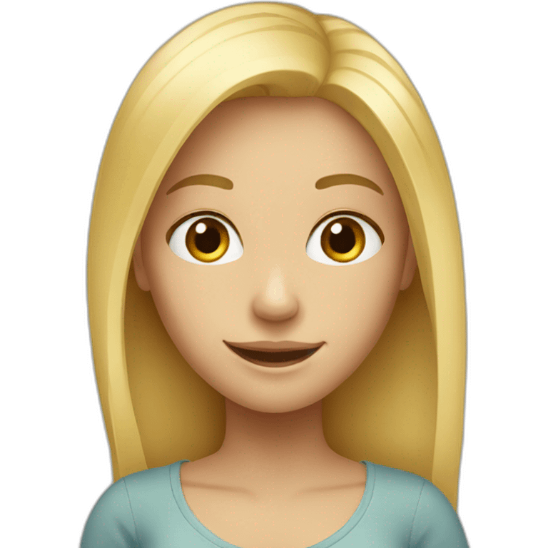 friendly blond girl emoji