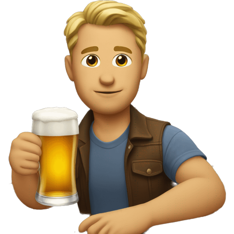 Jimmy drinking beer  emoji