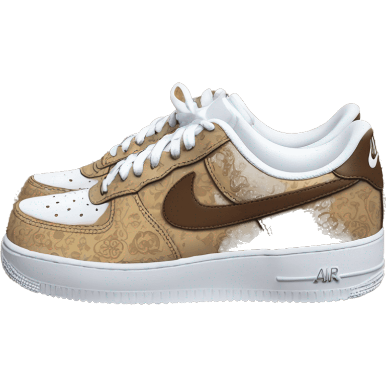 Nike Air Force 1 Low Supreme Baroque Brown  emoji