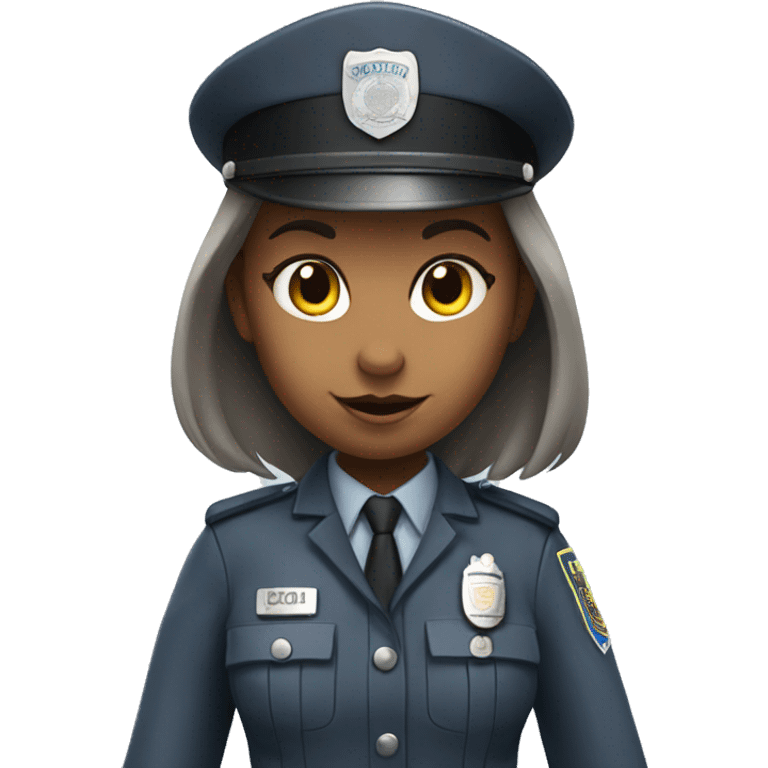 grey girl rabbit police sergeant emoji