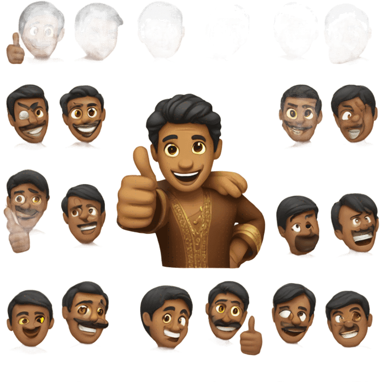 Indian guys doing thumbs up emoji