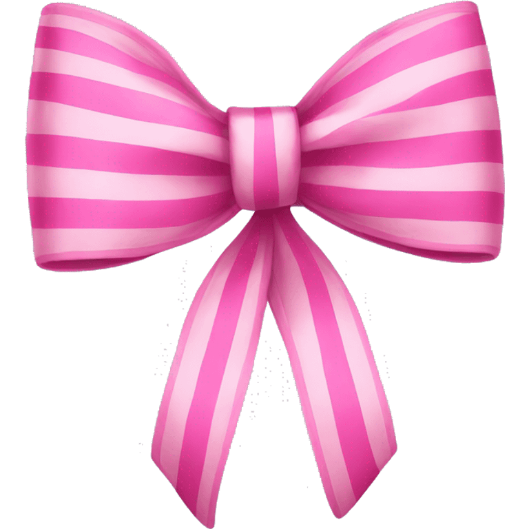 Pink striped bow emoji