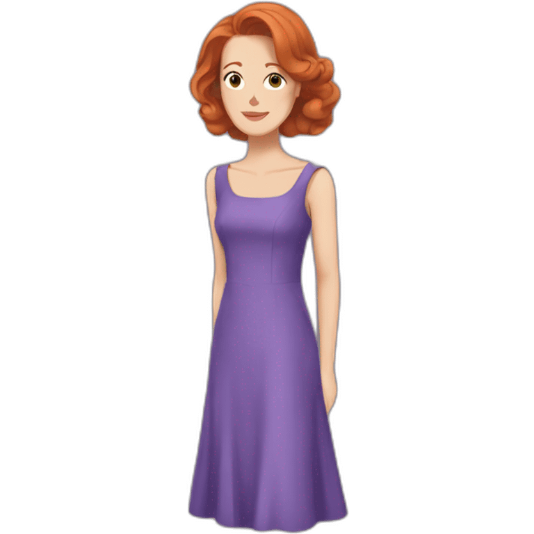 Audrey fleurot long purple dress emoji