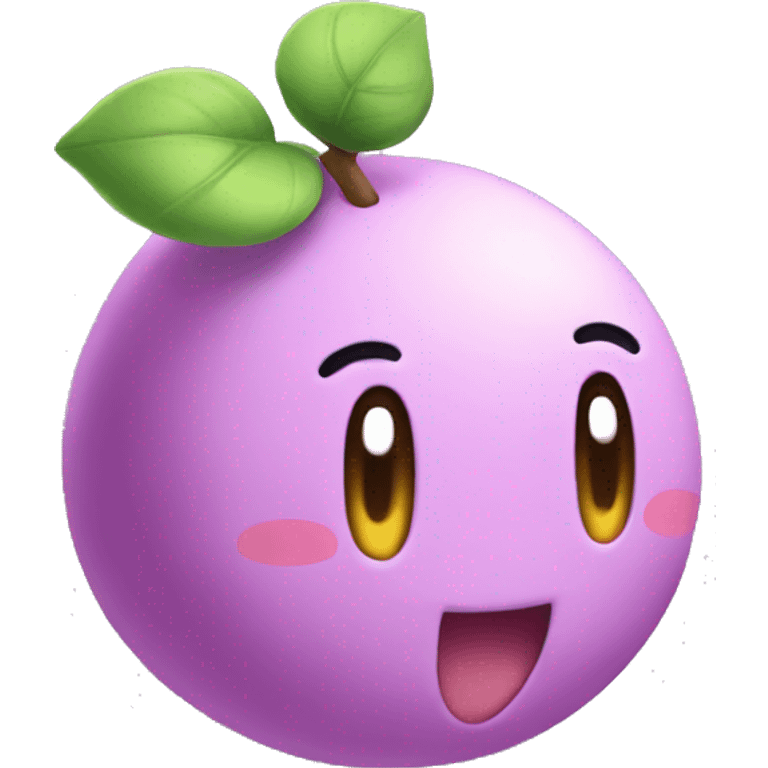 cute purple kirby  emoji