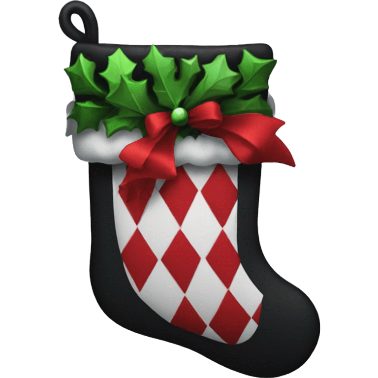 Gothic Christmas stocking emoji