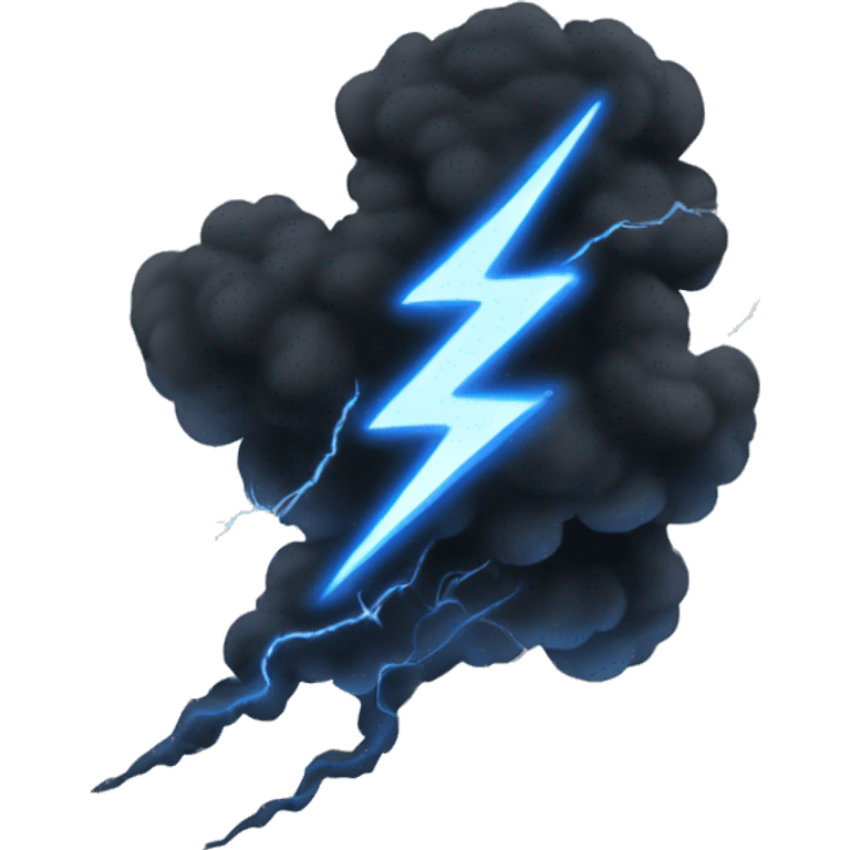 black storm lightning   emoji