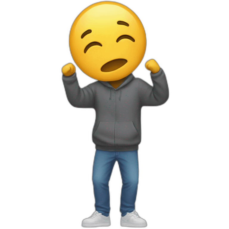 Une personne qui dab emoji