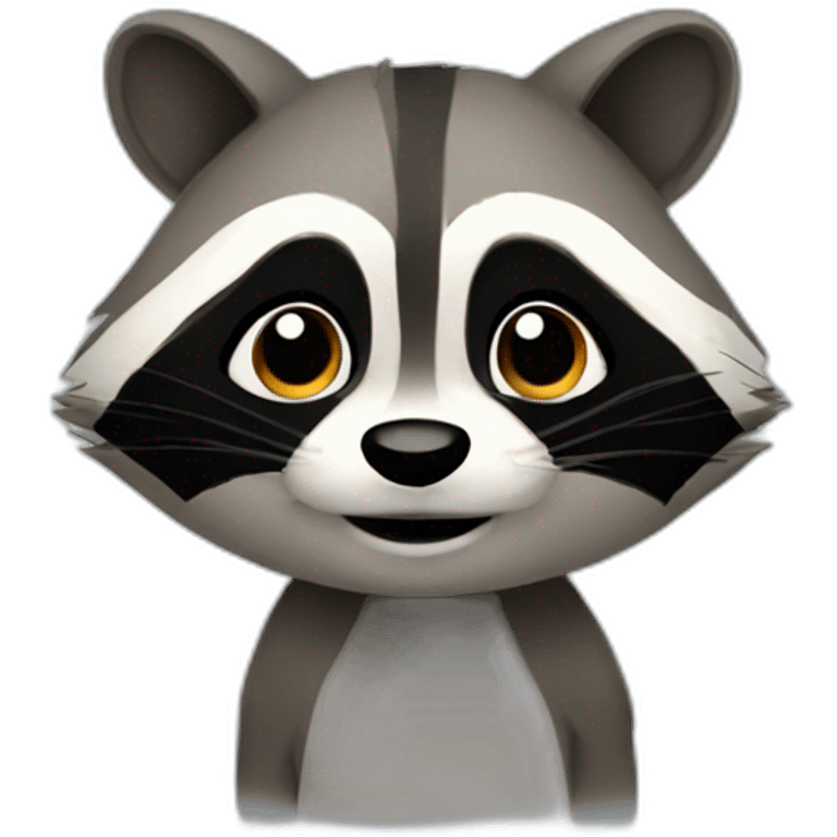 raccoon-peek emoji